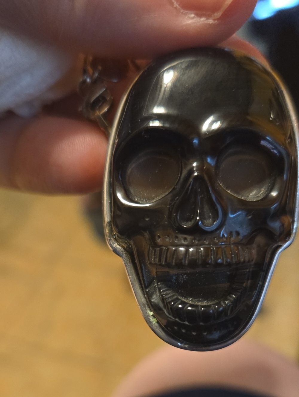 Black Skull  Pendant - Unisex Jewlery Accessory